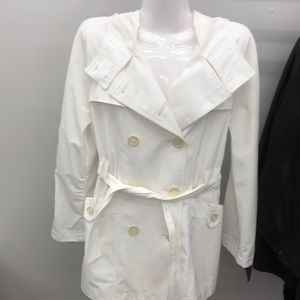 Michael Michael kors white hooded rain coat size XS/XP
